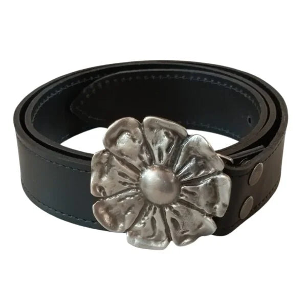 Hebilla Flor Plateada | Kenka
