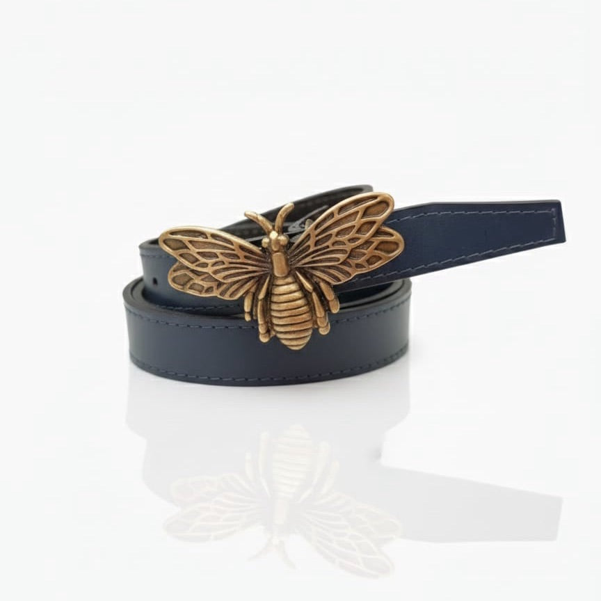 Cinturón Cuero Abeja Azul | Kenka