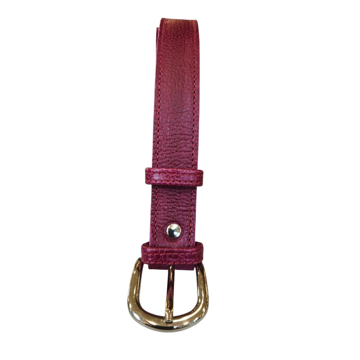 Cinturón Básico Fucsia Granos hebilla plateada