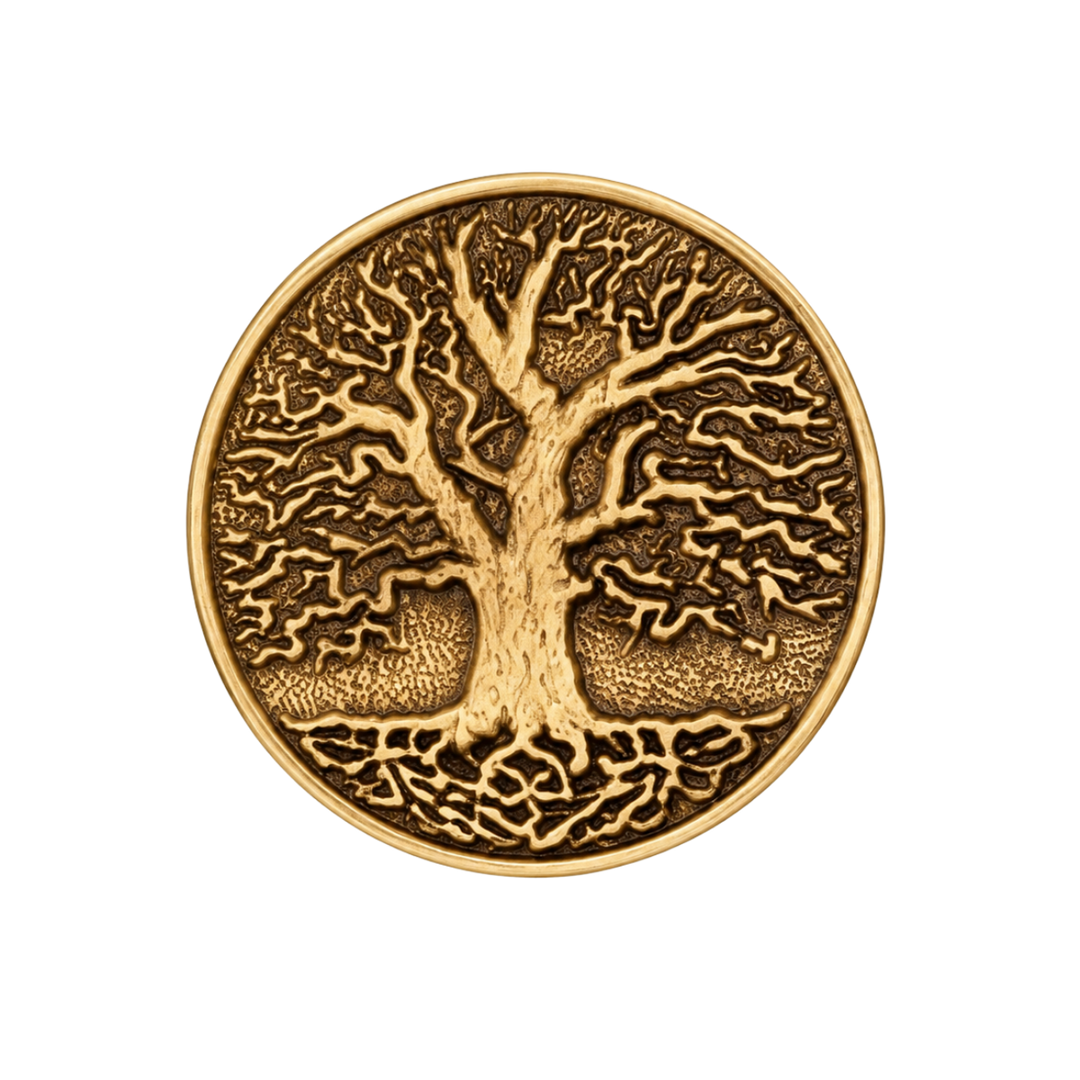 hebilla árbol de la vida dorada