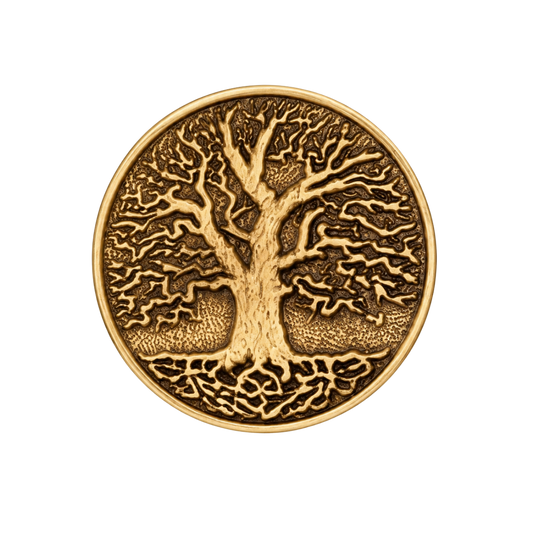 hebilla árbol de la vida dorada