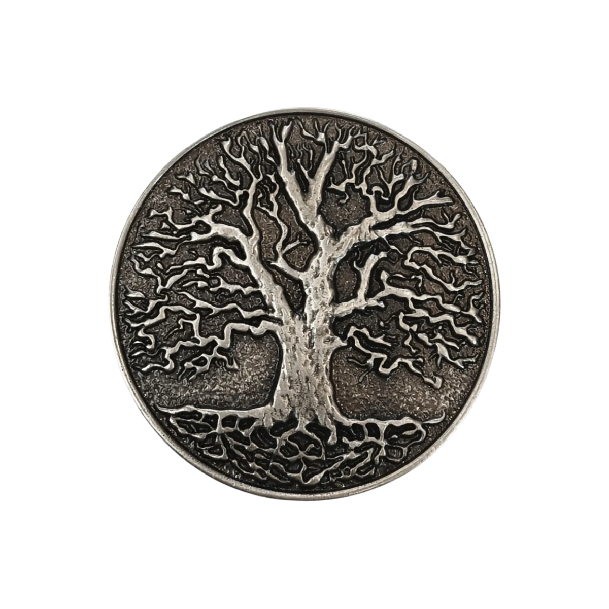 hebilla árbol de la vida plateada