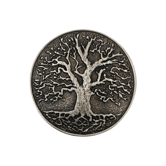hebilla árbol de la vida plateada