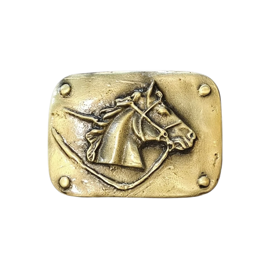 hebilla caballo dorado