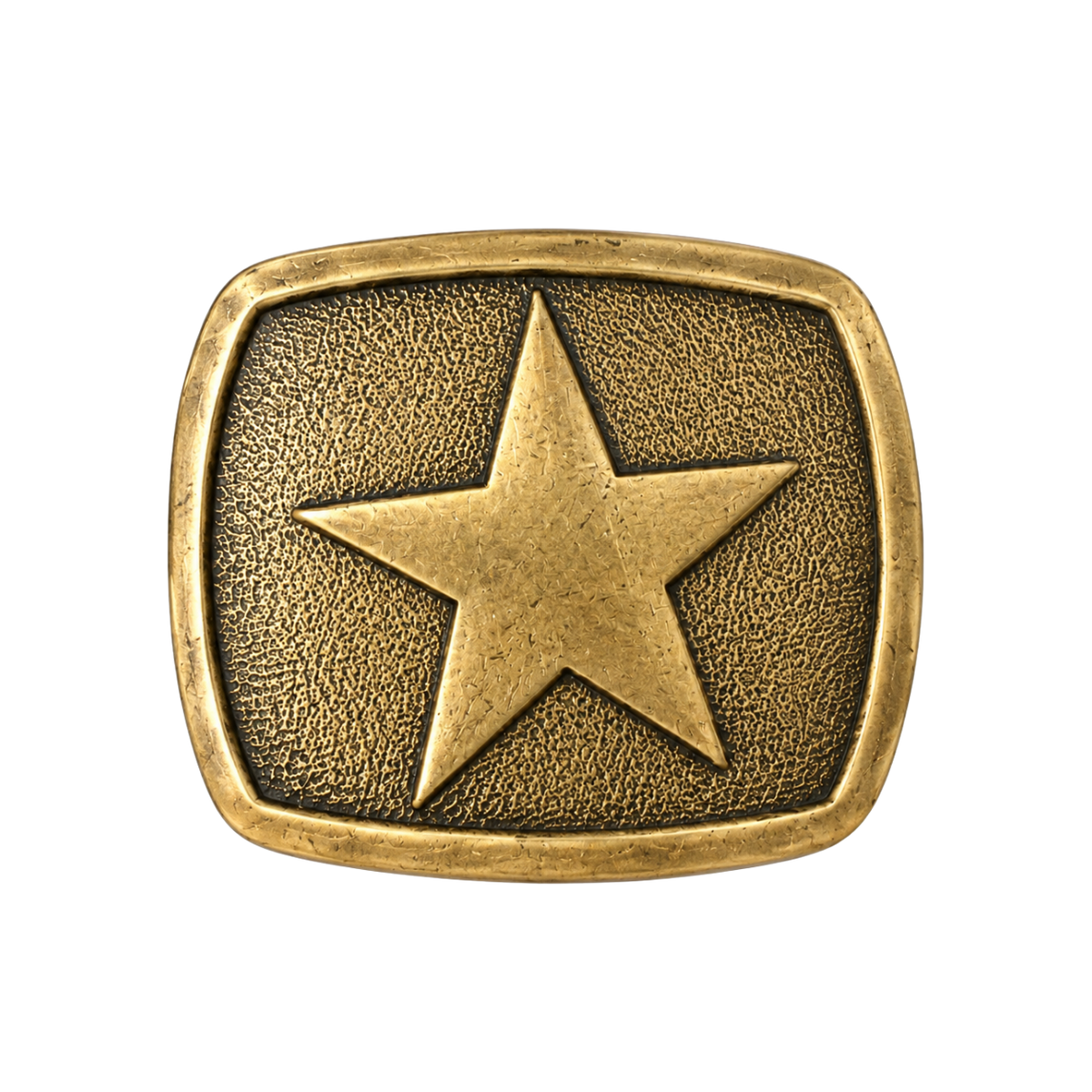 hebilla estrella rectangular dorada