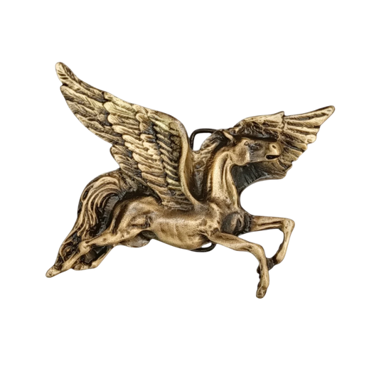 hebilla pegaso dorada