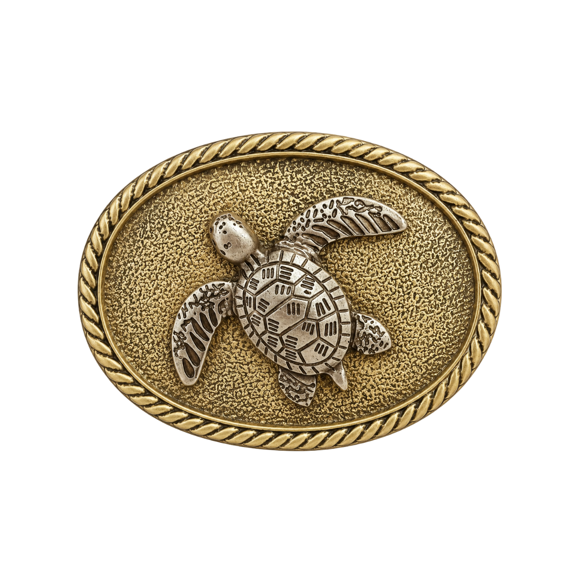 hebilla tortuga ovalada dorada